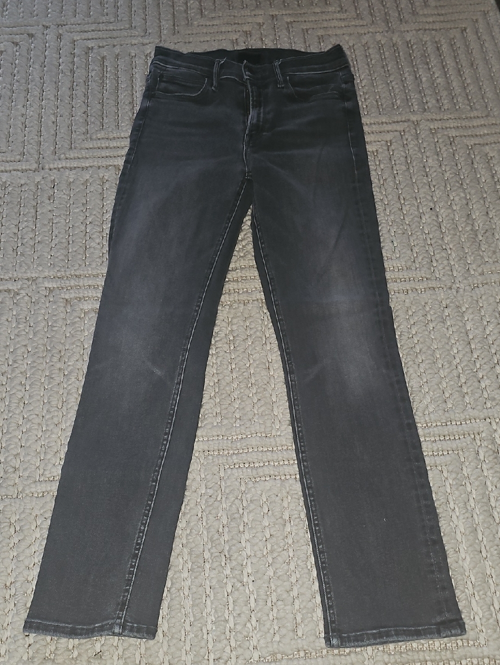 MOTHER JEANS DUSTY GRAY BLACK Sz 27 ANKLE "THE MIDRISE DAZZLER ANKLE"
